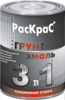 Раскрас грунт-эмаль 3в1 красно-коричневый (1,9кг)